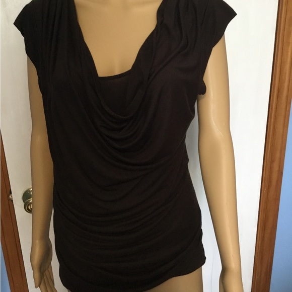 Women’s Scooped Neck Brown Blouse, Size Medium - Picture 8 of 10